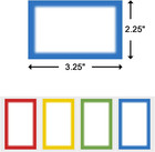    Colorful Plain Name Tag Labels - 200 Stickers  3 5 X 2 25 Inch  Colorful Borde