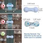 Cabinet Door Locks For Baby Proofing And Child Safety  4 Pack White-4pcs 