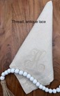 Set Of 1 4  6 Or 12 Personalized  Monogrammed  White Hemstitch Dinner Napkins