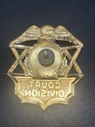 Vintage Obsolete Erie County Ny Badge Gold Tone