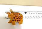 Hand Carved Wooden Elephant Good Luck Key Chain