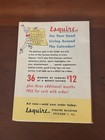 Vintage 1950 Esquire Girl Pocket Calendar