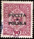 Poland 1919 Poczta Polska Overprinted On Austria 1916 Stamp Scott  50 No Gum 219