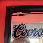 Vintage Coors Original Beer Glass Mirrored Bar Sign Black Wood Framed 24   x16   