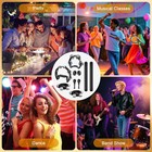 10 Pcs Black Tambourines For Adults - Half Moon Tambourine  Wood Rhythm Sticks