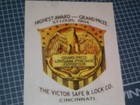 Jumbo    victor  Safe Antique Decal  Emblem  Sticker  Reproduction