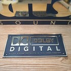 Vtg Dts 18x12 5   Dolby 12x5 5 Digital Sound Home Theater Sign Plaque Rare Htf 