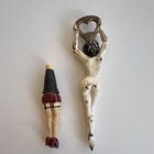 Antique Bottle Opener And Bonus Wine Stopper  Burlesque  Art Deco