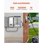 50 Amp 10 - Circuit Manual Transfer Switch With Inlet Box  Nema 3r  For 12500w