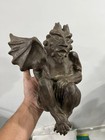 Rare Antique Gargoyle Statue Stone Sculpture Mythical Creature Gothic Decor