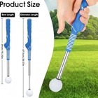 Retractable Golf Swing Trainer-portable Indoor outdoor Swing Plane Light Blue