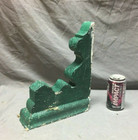Single 1 Antique Wood Corbel Roof Bracket Victorian Shabby Green Vtg Old 84-25b