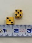 Vtg Butterscotch Bakelite Dice Pair 5 8 Inch Tested Game Die 16mm Pair Antique