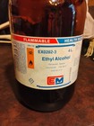 Em Brand Ex0282-3 4l Ethyl Alcohol Vintage Amber Bottle