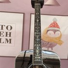 Custom Vintage Sunburst Acoustic Electric Guitar Hpl Luxury Abalone Shell Inlay