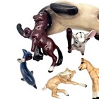 Vtg Hagen Renaker Repair Lot Climbing Cat Horses Mouse Donkeys Dolphin 6 25 