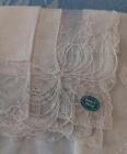 Vintage Lot 7 Net Lace Wedding Hankies Needle Run Bridal White Ivory Hanky Blue