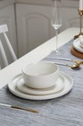 Plate And Bowl Set  12-piece Dinnerware Set  4-person Dinnerware Set  White