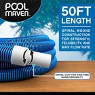 Heavy-duty Manual Pool Vacuum Hose 50 Ft X 1-1 2  kink-free Swivel Cuff professi