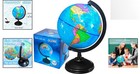 World Globe Earth Map Rotating Geography Ocean Classroom Learning Desktop 6