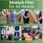 18 x1500  80 Gauge 4 Rolls Pallet Wrap Stretch Film Hand Shrink Wrap 1500ft Usa