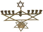 Vintag Judaica Jewish Star Of David Hanukkah Menorah Judaism Israel Hebrew Heavy