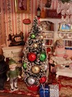 Room Box Xmas Dollhouse Solid Wood W  Old Bisque An China Dolls