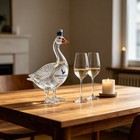 Grey Goose Glass Decanter 3d Sculpted Whiskey Wine Bottle Home Bar Decor Set