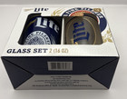 Miller Lite Beer Glass Set Of 2 16 Oz New In Box Barware Pint Glasses