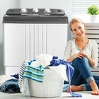 Costway Compact Mini Portable Twin Tub Washing Machine 20 Lbs Washer Spinner