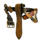 Portupeya Soviet Russian Army Officer Brown Leather Belt Marxist Leningrad 1976