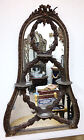 Venetian Italian Carved Wood Mirror W shelves Late 19th e  20th Century 