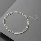 Summer Beach Style Chain Anklet Inlaid Colorful Zircon Punk Style Ankle Bracelet
