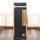 Vintage Dunhill Lighter Gold black _ultrasonically Cleaned_working