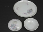Vintage 2 Pc  Porcelain Dresser Vanity Set  Made In Japan  