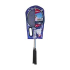 2 Player Badminton Set 2 Steel Rackets 2 Shuttlecocks   Carying Case