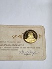 1970 Franklin Mint Charter Member 24k Gold On Sterling Silver Token Coin