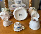 Vintage Antique Porcelain Lot Of 7 Rs Prussia Pitcher Germany Cups Barbara Mock