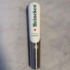 Vintage Heineken Premium Light Beer Tap Handle Draft Keg Knob White   Silver