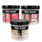 Mia Secret Acrylic Powder 3 Piece Nail Art Set Cover Beige pink rose  8 Oz Each 
