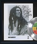 Bob Marley  rhythm  Framed Platinum Record Reproduction Signatures