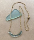  228 Natural Genuine Aquamarine Sundance Charm Handmade Artisan Jewelry Necklace