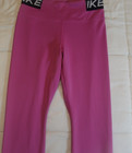 Nike Dri-fit Women s Pink Cropped Leggings Size M Athletic Workout Yoga
