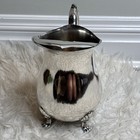 Vintage Leonard Silver Plate Footed Water Pitcher With Ice Lip Cottage Core 