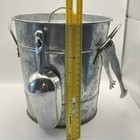 Galvanized Steel Ice Bucket W  Ice Scoop In Excellent Condition