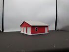 1 64 Scale - Red 3 Car Garage With Opened And Closed Garage Door - 3d Printed