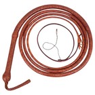 Real Leather Bullwhip 4   16 Feet Long Handmade 16 Plait Genuine Leather Bull Whip