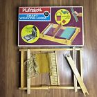 Vintage 1973 Playskool Milton Bradley Wooden Craft Weaving Loom Complete Rare