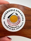 Waterhole Dreaming 6  Hand Painted Wood Boomerang Lizard Qld Australia