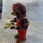Vintage Alps Tin Toy Wind Up Cubby The Reading Bear Working With Key No Box